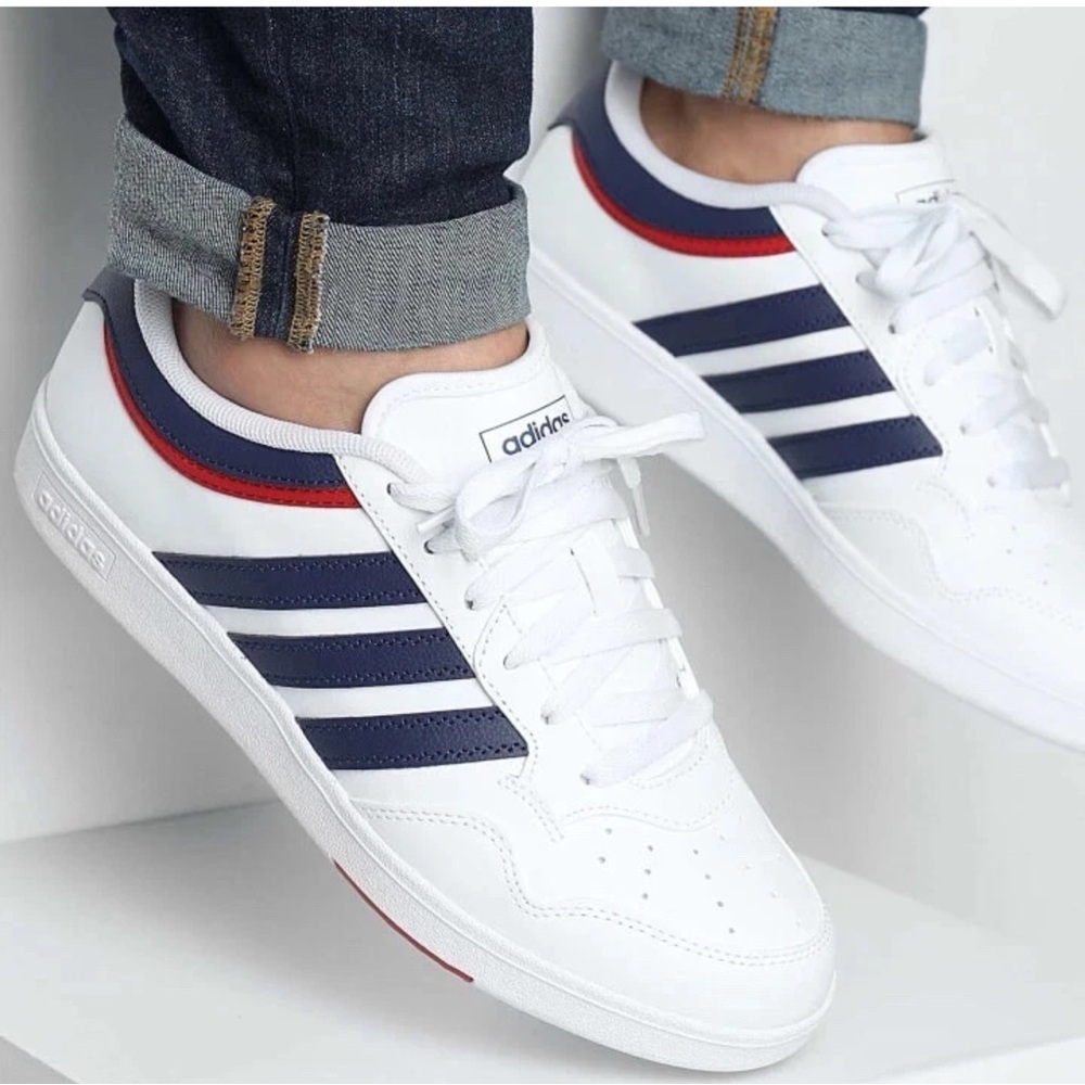 Adidas Hoops 4.0 Low Men's Athletic Shoes White Sneakers Footwear Multiple Sizes
